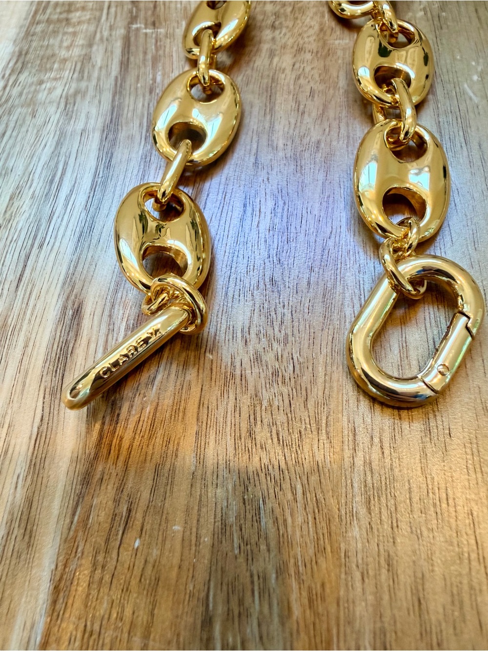 Clare V Shortie Strap - Gold Mariner Chain NWT - Picture 7 of 7